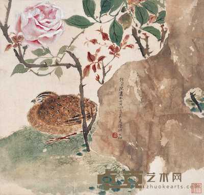 张大壮 花鸟 镜心 32×30cm